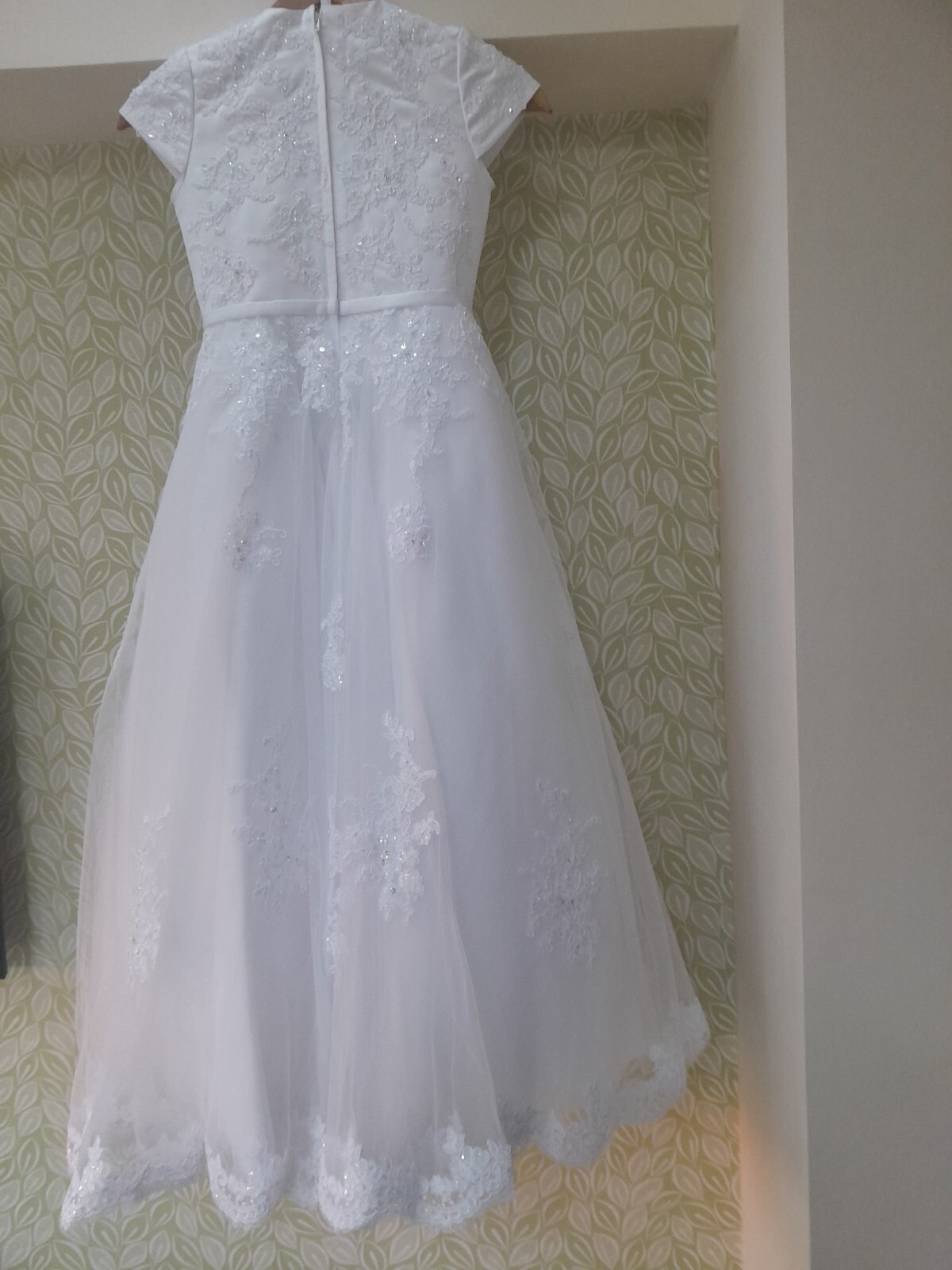 Holy Communion Dress White Lace Bridesmaid Dress Flower Girl Dress 9