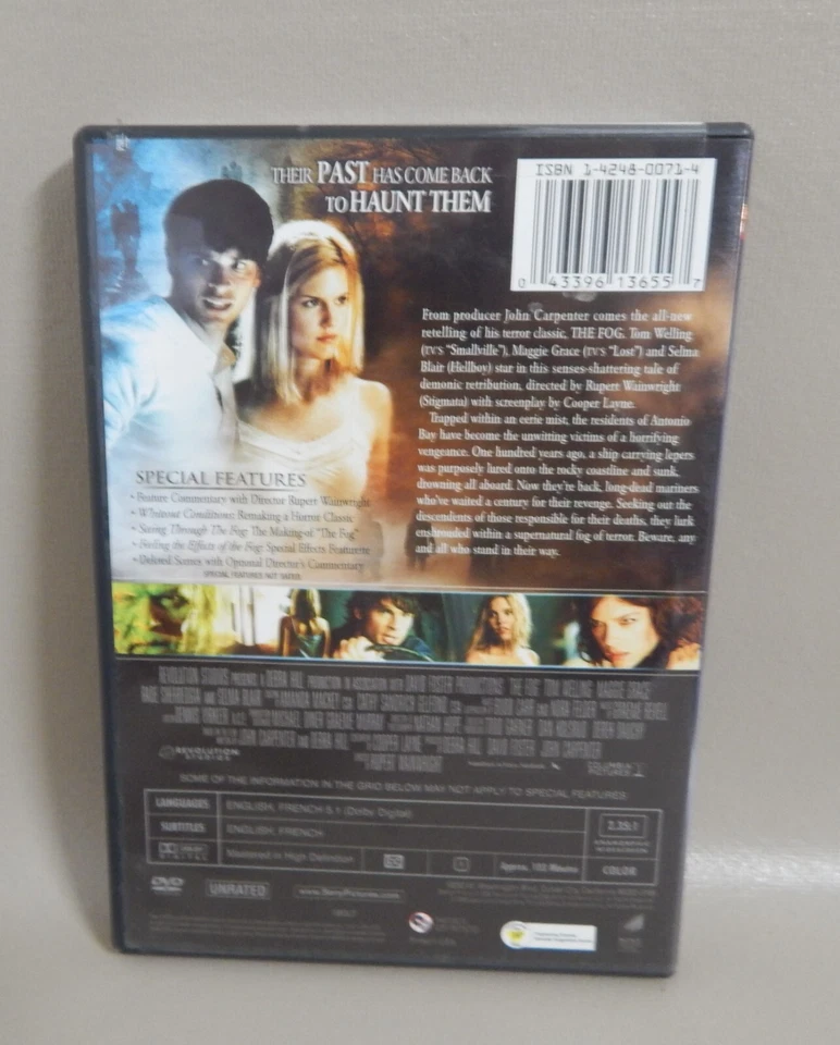 THE FOG Widescreen UNRATED Version DVD John Carpenter Film Terror Classic  VGC - Image 2 of 4