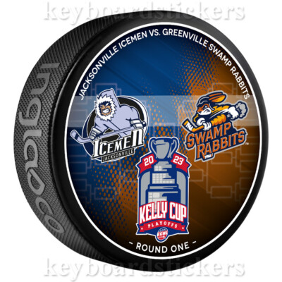 2023 ECHL Kelly Cup Playoffs Puck Jacksonville Icemen Greenville Swamp ...