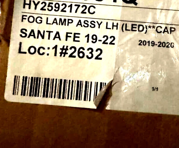 Conjunto de luces antiniebla izquierda Depo 321-2047L-AC para Hyundai Santa Fe 2019-2020 NUEVO Foto 2 de 2