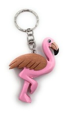 Handmade Holz Schlüsselanhänger Flamingo pink Rosaflamingo Vogel Tier Wirbeltier