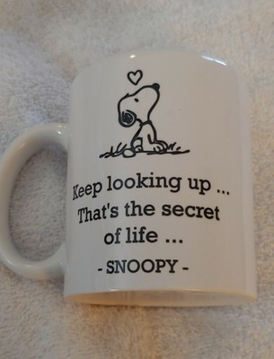 Snoopy Keep Looking Up That S The Secret Of Life Mug Ebay