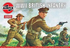 Airfix Vintage 48 WWII British Infantry 1:76 Scale Plastic Model Figures A00763V