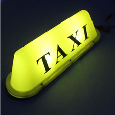 12V Taxi Cab Sign Roof Top Topper Car Magnetic Base Lamp LED Light Waterproof