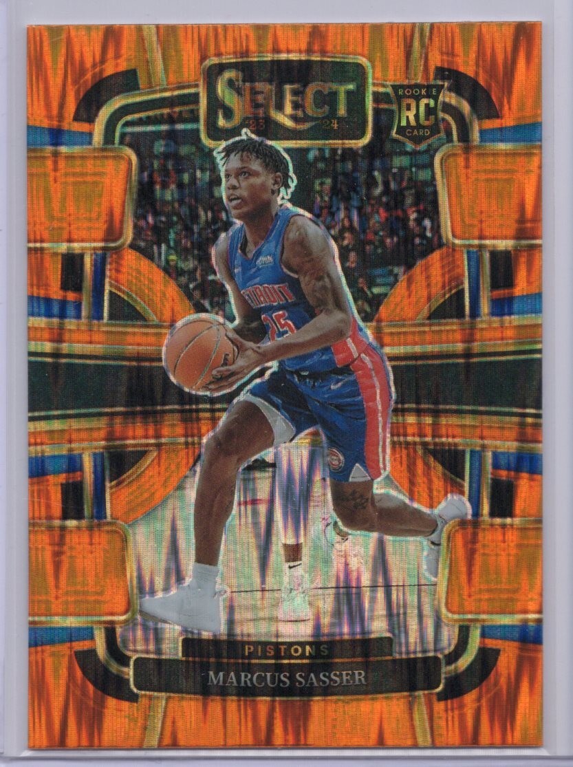 2023-24 Panini Select - Concourse Orange Flash Prizm #70 Marcus Sasser (RC)