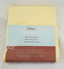 TL Care 100 Cotton Jersey Yellow Fitted Crib Sheet NIP