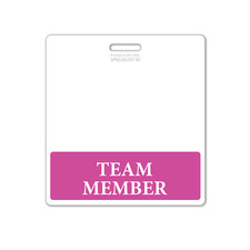 Team Member Badge Buddy Oversized Horizontal XL ID Badge Backer for Team Members