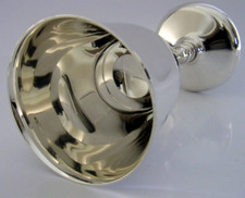 ENGLISH STERLING SILVER WINE GOBLET CHALICE CUP 1971 BARWARE 127g