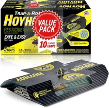 HOY HOY Trap A Roach For Home Bait Glue/Sticky Pest Control Roach Killer 10pk