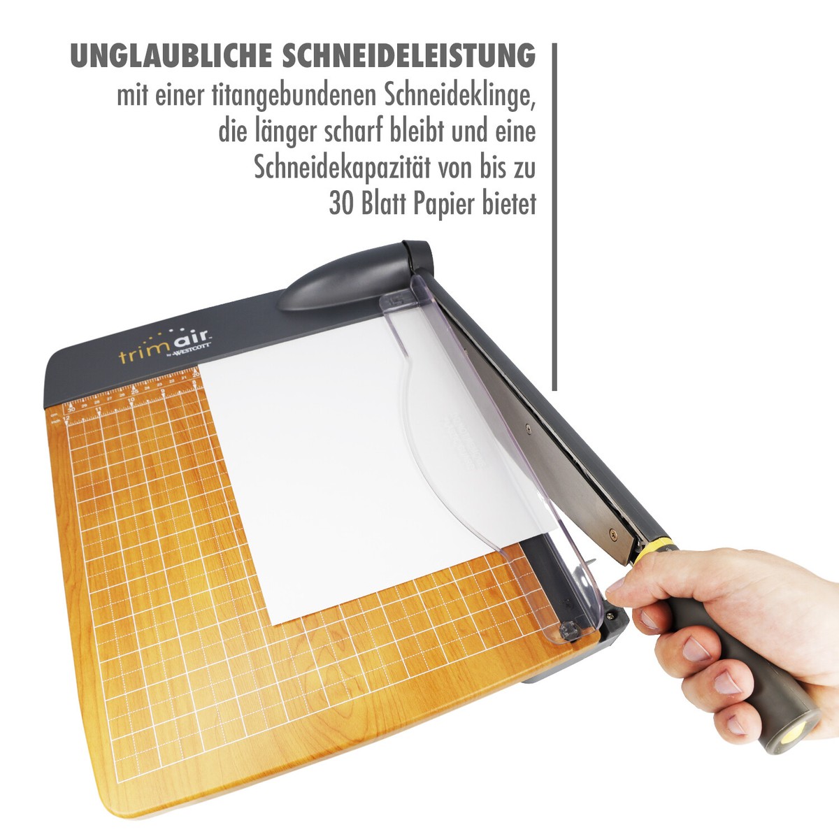 Hebelschneider A4 - Papierschneider Bis 12 Blatt Mit Sicherheitsschutz