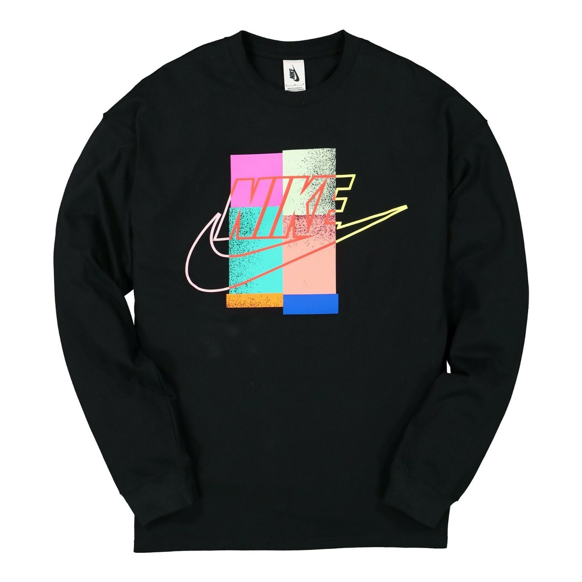 Nike X Atmos NRG Air MAX Long Sleeve Shirt Tee Black MultiColor