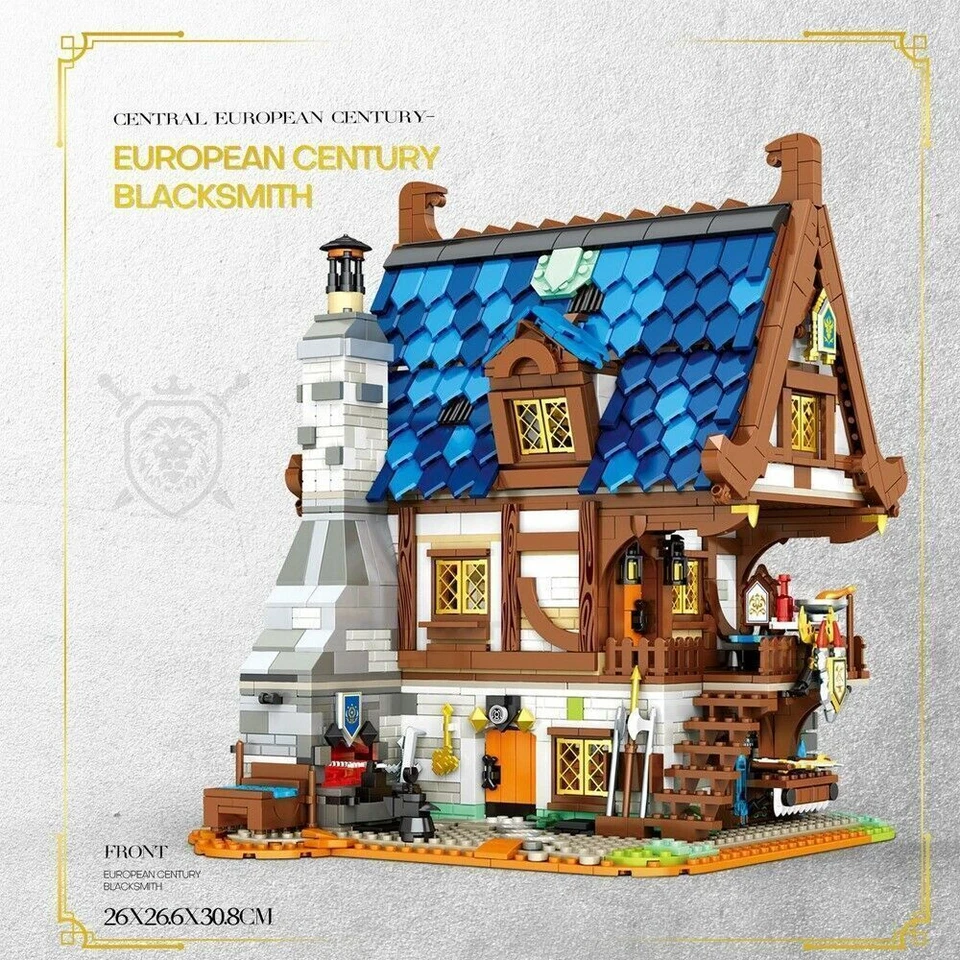 2366 Pieces Building Blocks Reobrix 66005 Medieval Blacksmith Bricks Model Toy - Image 3 of 4