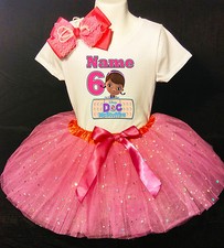 Doc McSTUFFINS With NAME 6th sixth 6 Birthday fuchsia Tutu dress Fast Shipping