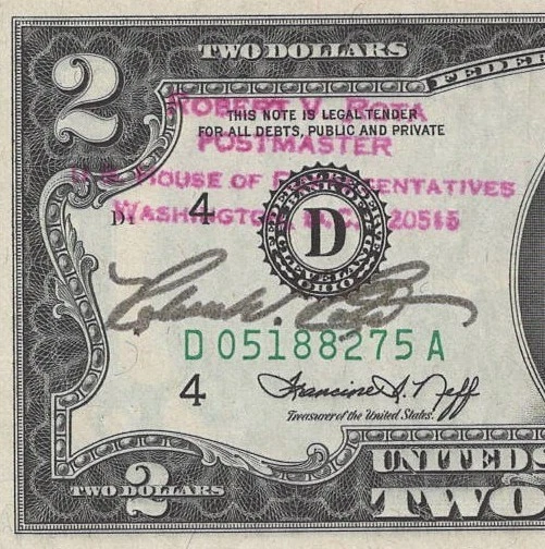1976 $2 FRN Cleveland 1st Day Issue w Postmaster Signature ChCU - Image 3 of 3