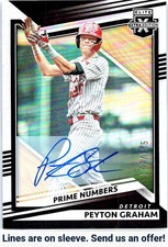 2022 Panini Elite Extra Edition Peyton Graham Prime Numbers Signatures A #/185
