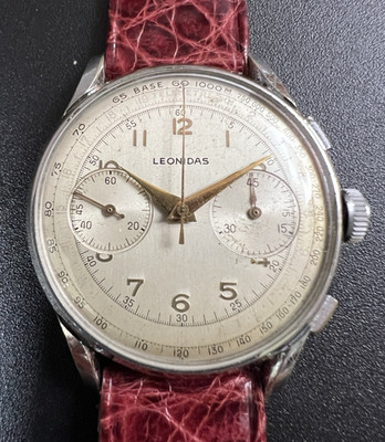 Uhr Chronograph LEONIDAS mov.to Valjopux 22 - Vintage watch 1950s