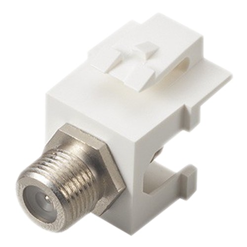 Cablenet F Type Female - Female Keystone Module White