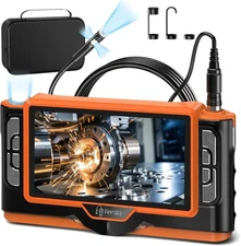 Ferdiiz P160-Triple Lens Endoscope Inspection Camera, 7" Display 1920P, Latest