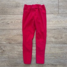 Mini Boden Red Corduroy Pants Unisex Sz 8Y Straight Leg Elastic Waist Holiday