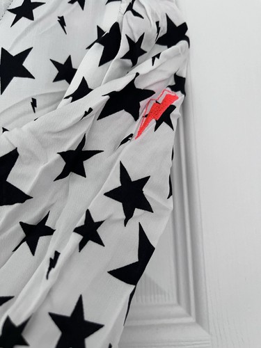 Scamp & Dude White and Black Star Tie Front Maxi Dress BNWT Size 12 - Picture 3 of 3