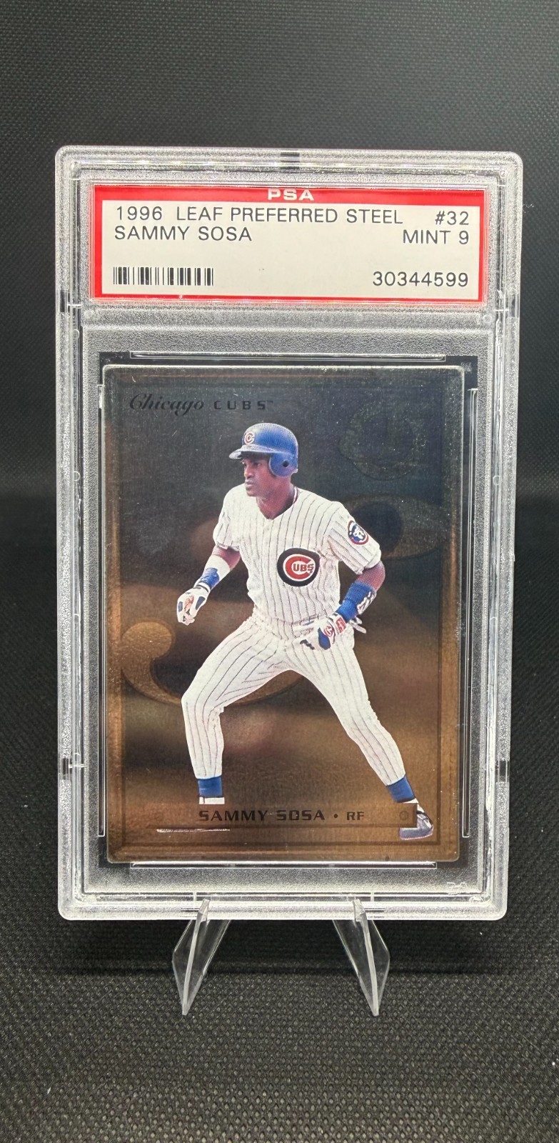 1996 Leaf Preferred - Steel Sammy Sosa #32 Preferred Steel PSA 9
