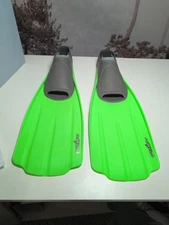 7-9, Size M Promate Ocean Guide Full Foot Snorkeling / Diving Fins Green / Grey