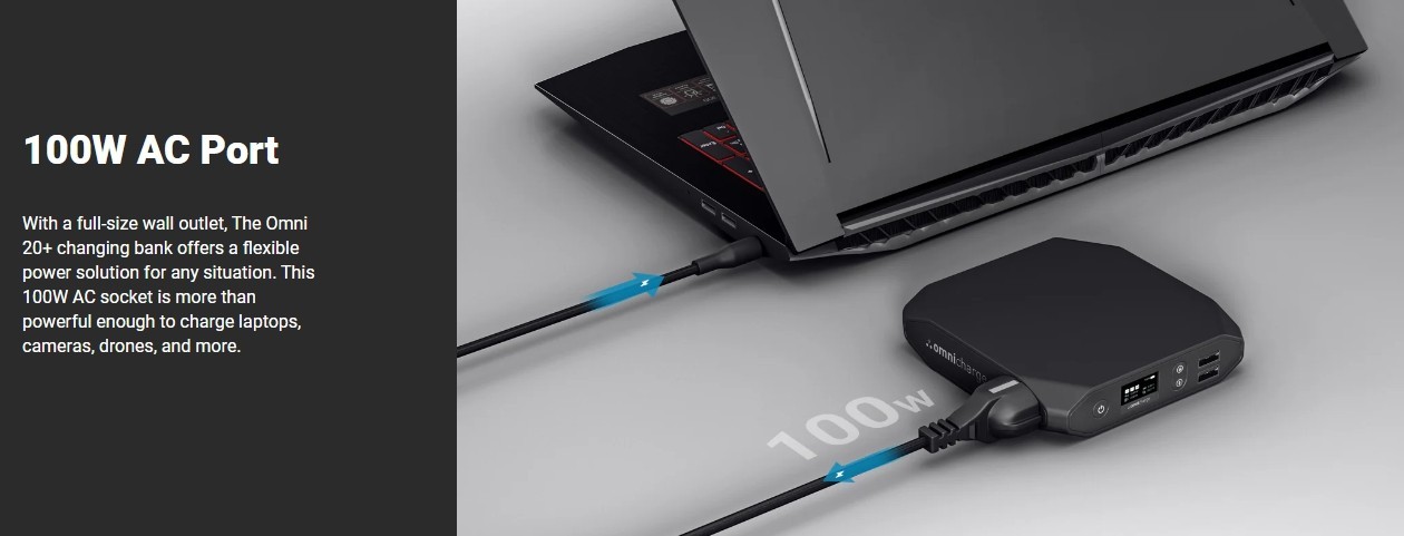 Power Bank Portable Omni 20+Bundle(Omnicharge) Fast,Recharging,Wireless Charging