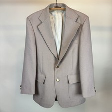 Vintage 70s Levi  s Panatela Blazer Suit Jacket 42L Tan Beige Sport Coat