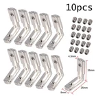 10PCS T Slot Profile L-Shape Brackets 90° Interior Corner Connector EU-2020 New