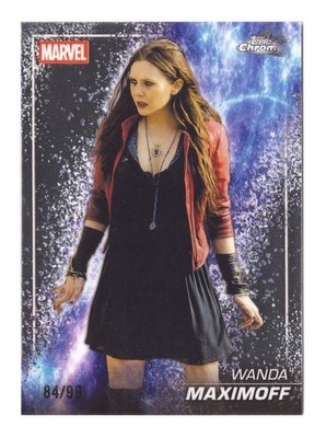 Wanda Maximoff 2025 Topps Marvel Studios Chrome The Snap Variation #S-52 /99