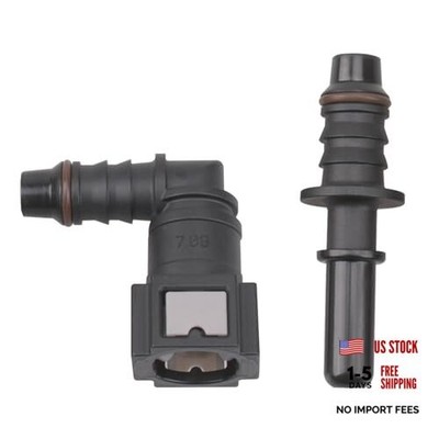 7.89 90 Degree Fuel Line Hose Quick Release Connect 7.89mm to ID8 90 Degree Kit