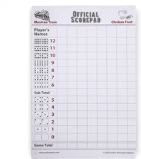 Yellow Mountain Imports 3-Pack Mexican Train and Chicken Foot Dominoes... 