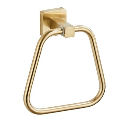 Brushed Gold Towel Ring for Bathroom, Kitchen Bath Towel Holder Hangers Wall ...