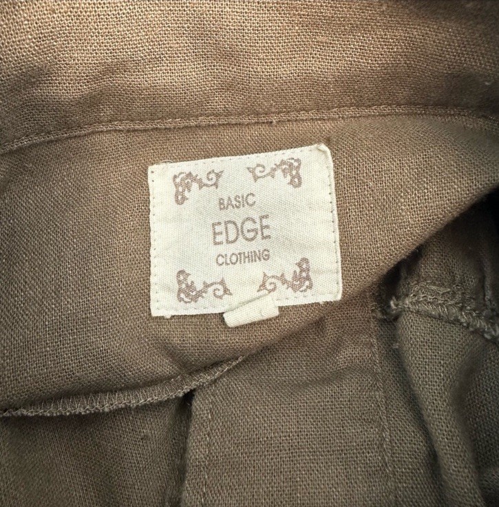 Women’s basic edge brown cotton button down rolla… - image 4