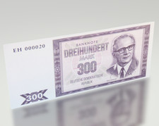 DDR 300 Mark Geldschein, Top Banknote Sonderdruck Erich Honecker