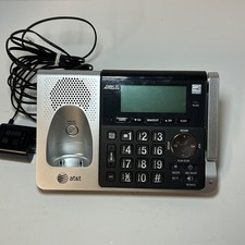 AT T Cordless Phone/Answering Machine Base Unit CL83464 W/AC Adapter Tested
