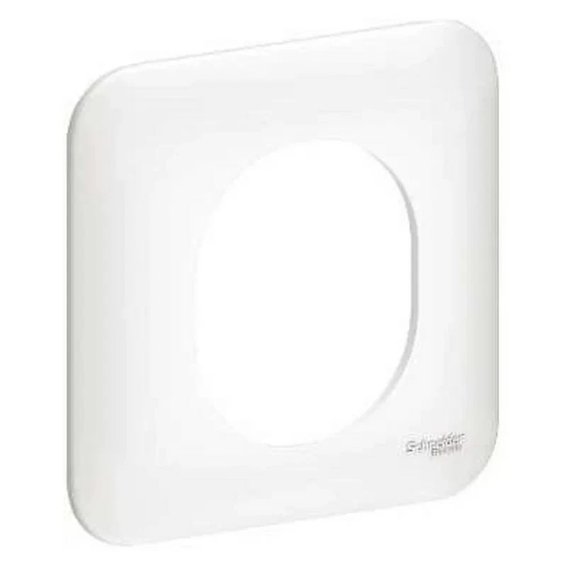 Schneider S260702 - Ovalis - Plaque 1 poste Blanc - 045425