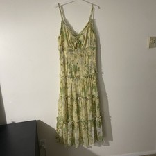 ASOS Curve Yellow Floral Maxi Dress Size 14 Plus Size Wedding Guest Spring Party