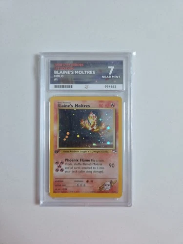 Pokemon 2000 Gym Heros 1st Edition Blaines Moltres Holo - ACE 7 NM 1/132