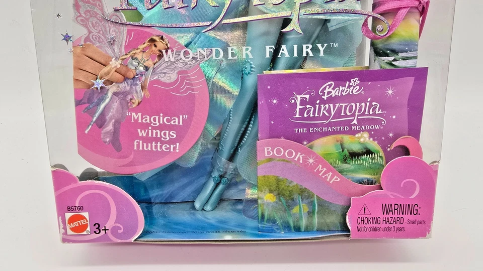 Barbie Fairytopia Wonder Fairy 2004 "Joybelle", con Jitterwing y libro, ¡nuevo en caja!! Foto 2 de 4