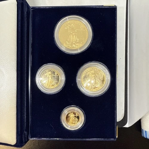 1993 4-Coin Proof American Gold Eagle Set ~$50; $25; $10; $5~1.85 troy oz. w/COA