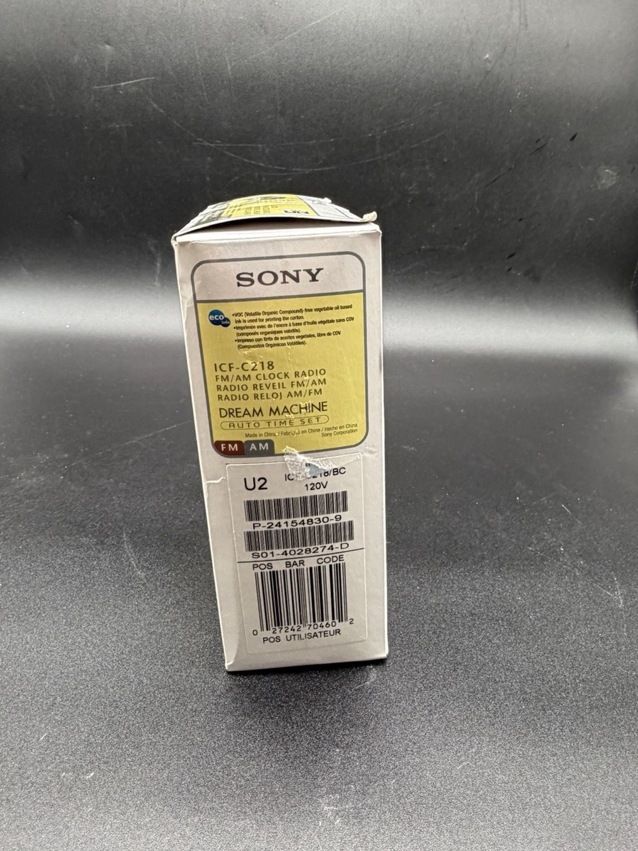 Sony Dream Machine Clock Radio - Black (ICFC218) for sale online