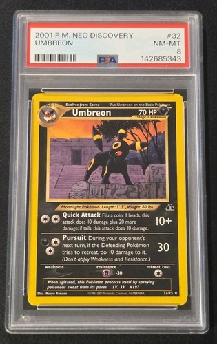 PSA 8 POKEMON TCG NEO DISCOVERY UMBREON #32/75