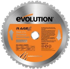 Evolution Power Tools RAGE230BLADE 9-Inch Multipurpose Cutting Blade for Steel
