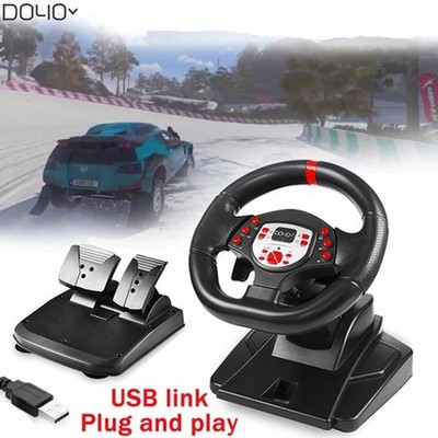 Racing Steering Wheel Pedal Set for P4 Pro Slim Xbox 360 P3 PC