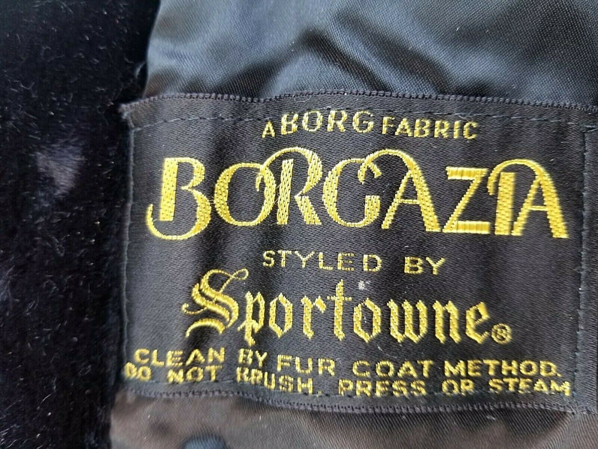 Vintage Ladies Double Breasted Mixed Fur Coat by Sportowne Borgazia  Fabric