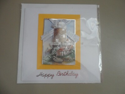 3D Decoupage Windmühle Geburtstagskarte