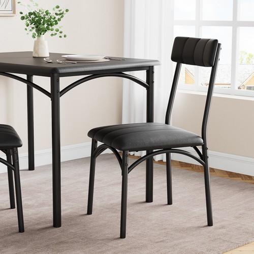 3 / 5 Piece Dining Set Table and Chairs Wood Top Dinette for Small Space Kitchen - Picture 21 of 71