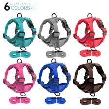 Pet Reflective Nylon Dog Harness Adjustable Dogs Puppy Vest Lead Walking Running