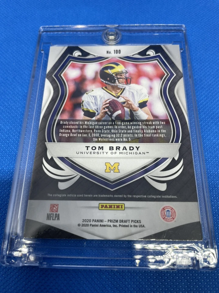 Tom Brady 2020 Panini Prizm Draft CRUSADE INSERT #100 New England NFL Card MINT! - Image 2 of 3